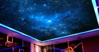 Натяжной потолок звездное небо Великий Новгород, цена от 5343 руб.